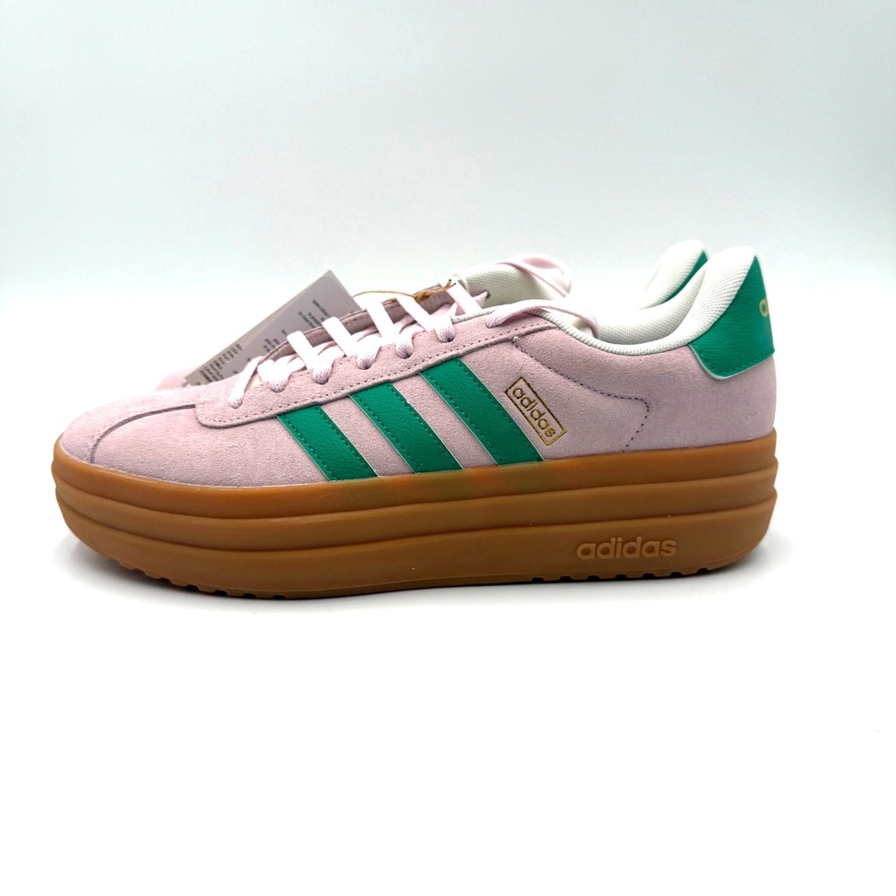 Adidas Women's Size 8 VL Court Bold Clear Pink Green Platform Sneaker NEW JP6916